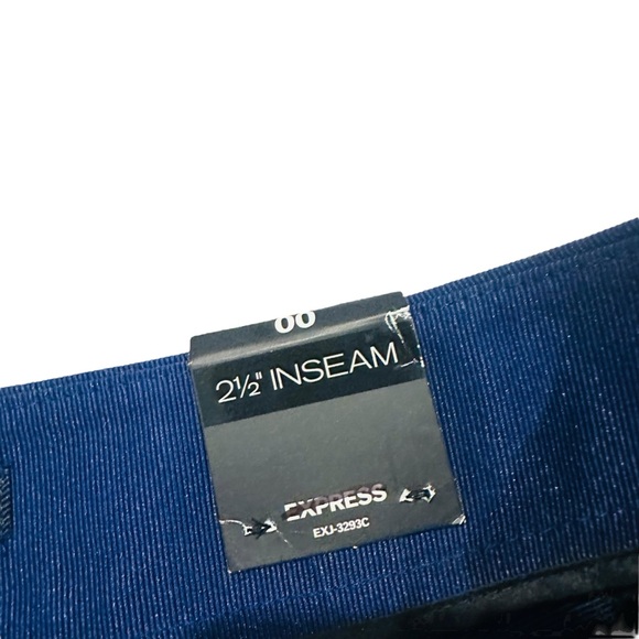 NWT Express Blue Scalloped Hem Dress Shorts - Size 00 - Picture 7 of 14